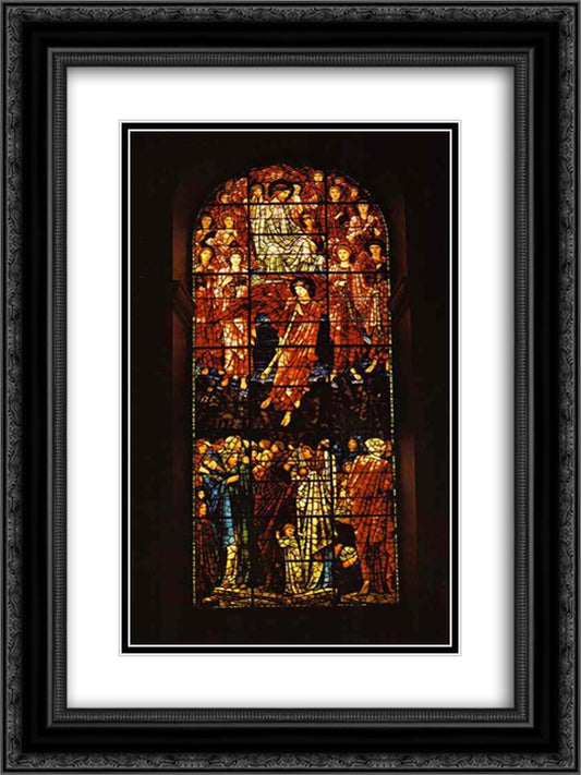 Last Judgement 18x24 Black Ornate Wood Framed Art Print Poster with Double Matting by Burne Jones, Edward