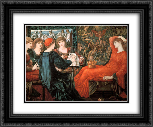 Laus Veneris 24x20 Black Ornate Wood Framed Art Print Poster with Double Matting by Burne Jones, Edward