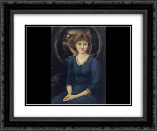 Margaret Burne Jones 24x20 Black Ornate Wood Framed Art Print Poster with Double Matting by Burne Jones, Edward