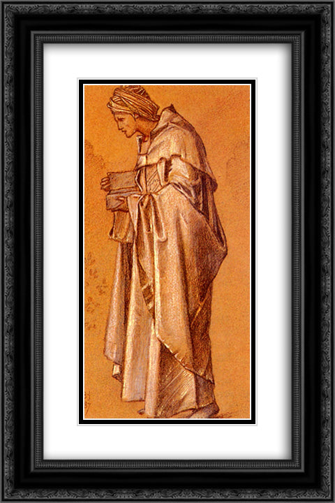 Melchoir 16x24 Black Ornate Wood Framed Art Print Poster with Double Matting by Burne Jones, Edward