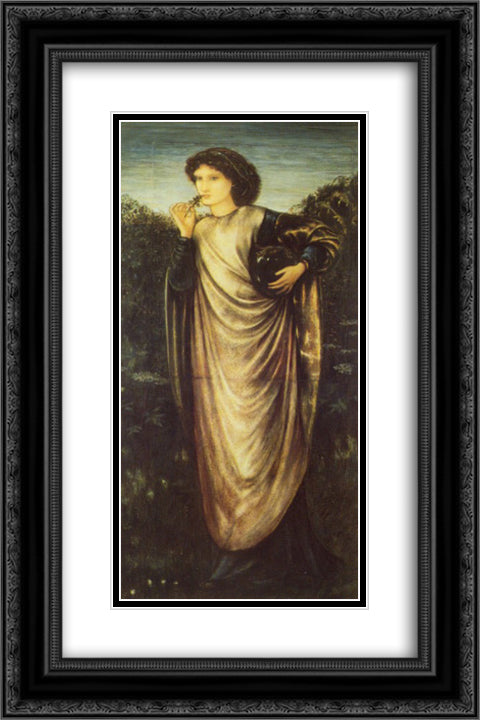 Morgan Le Fay 16x24 Black Ornate Wood Framed Art Print Poster with Double Matting by Burne Jones, Edward