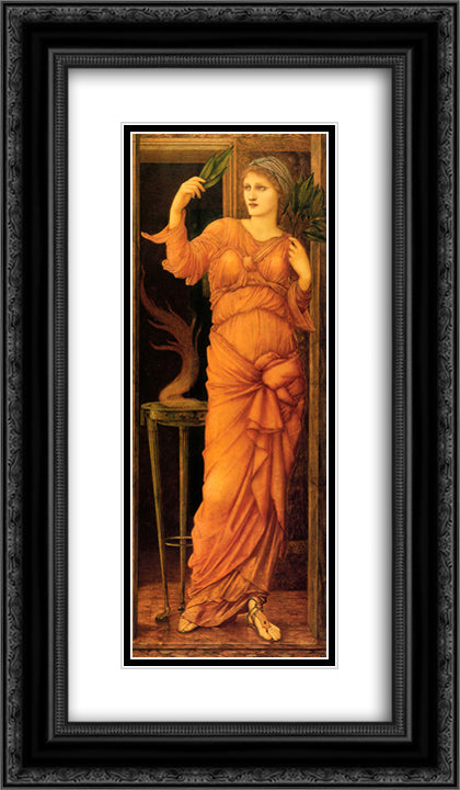 Sibylla Delphica 14x24 Black Ornate Wood Framed Art Print Poster with Double Matting by Burne Jones, Edward