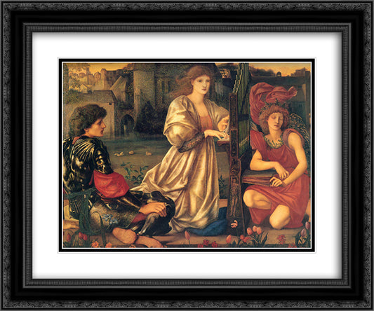 Song of Love 24x20 Black Ornate Wood Framed Art Print Poster with Double Matting by Burne Jones, Edward