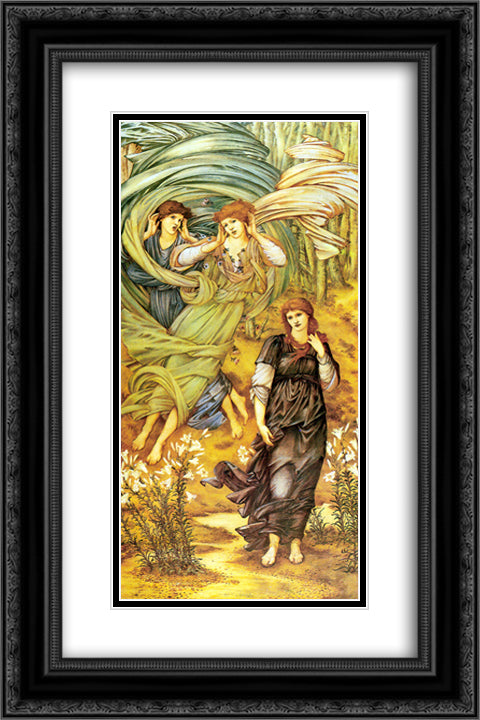 Spona de Libano 16x24 Black Ornate Wood Framed Art Print Poster with Double Matting by Burne Jones, Edward