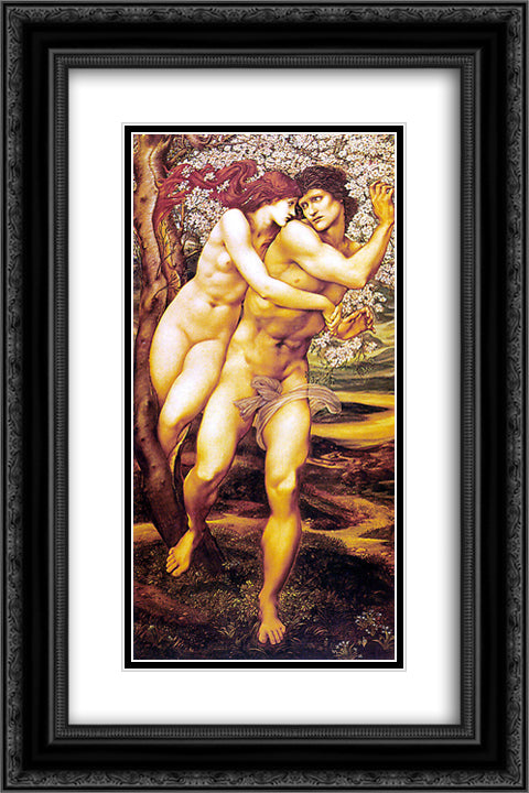 Tree Of Forgiveness 16x24 Black Ornate Wood Framed Art Print Poster with Double Matting by Burne Jones, Edward