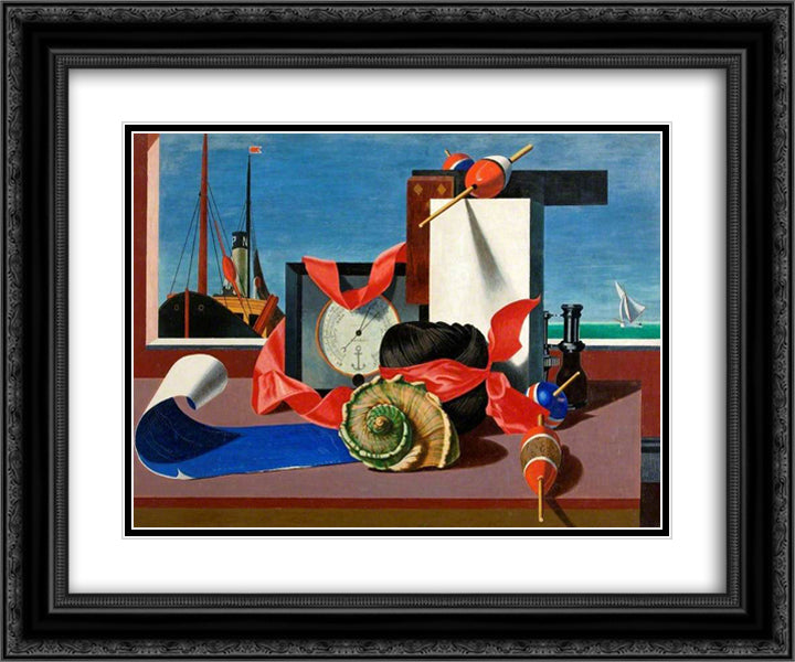Bright Intervals 24x20 Black Ornate Wood Framed Art Print Poster with Double Matting by Wadsworth, Edward