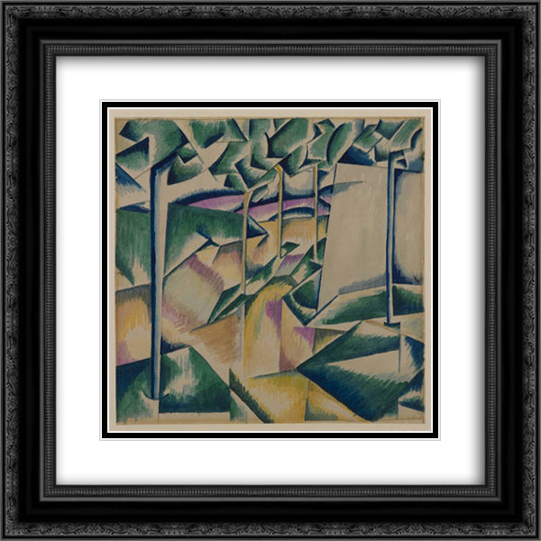Landscape 20x20 Black Ornate Wood Framed Art Print Poster with Double Matting by Wadsworth, Edward