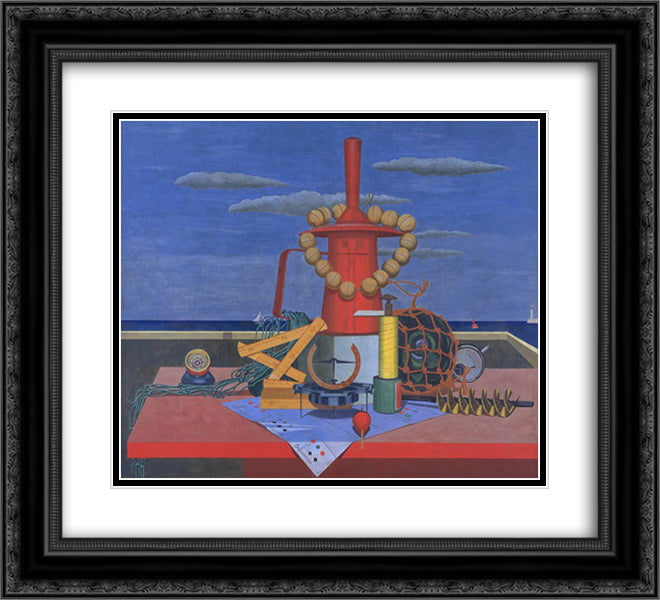 Regalia 22x20 Black Ornate Wood Framed Art Print Poster with Double Matting by Wadsworth, Edward
