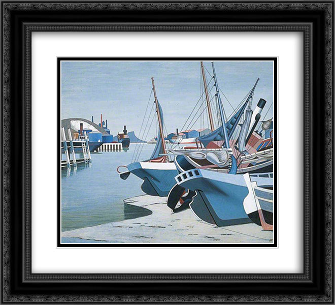 Slump 22x20 Black Ornate Wood Framed Art Print Poster with Double Matting by Wadsworth, Edward
