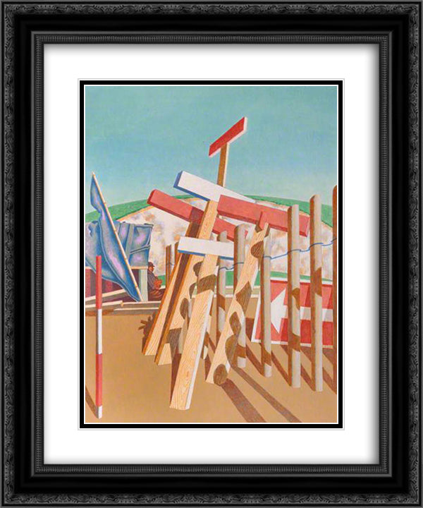 Sussex Bypass 20x24 Black Ornate Wood Framed Art Print Poster with Double Matting by Wadsworth, Edward