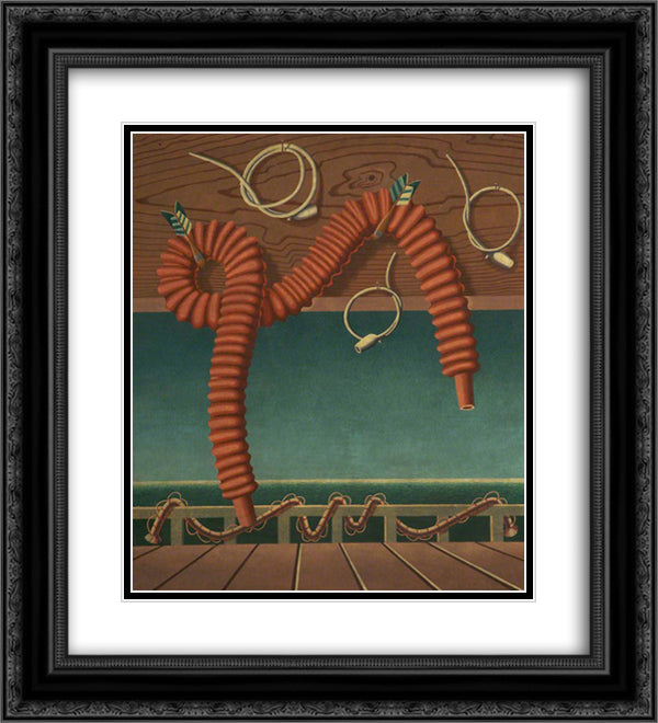 The Perspective of Idleness II 20x22 Black Ornate Wood Framed Art Print Poster with Double Matting by Wadsworth, Edward