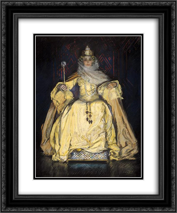 unknown title 20x24 Black Ornate Wood Framed Art Print Poster with Double Matting by Abbey, Edwin Austin