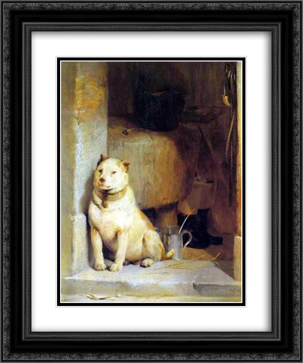 Low Life 20x24 Black Ornate Wood Framed Art Print Poster with Double Matting by Landseer, Edwin Henry