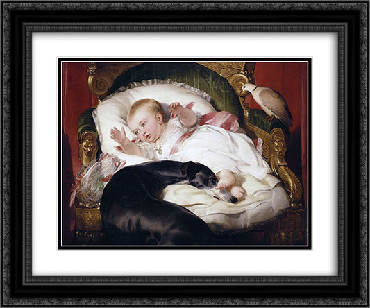 Victoria, Princess Royal, with Eos 24x20 Black Ornate Wood Framed Art Print Poster with Double Matting by Landseer, Edwin Henry