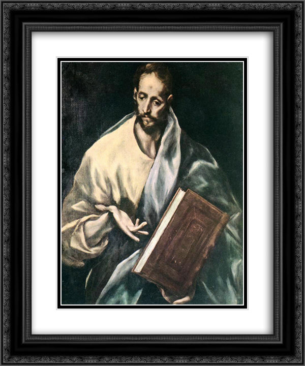 Apostle St. James the Less 20x24 Black Ornate Wood Framed Art Print Poster with Double Matting by El Greco