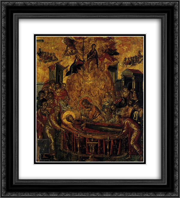 Dormition of the Virgin 20x22 Black Ornate Wood Framed Art Print Poster with Double Matting by El Greco