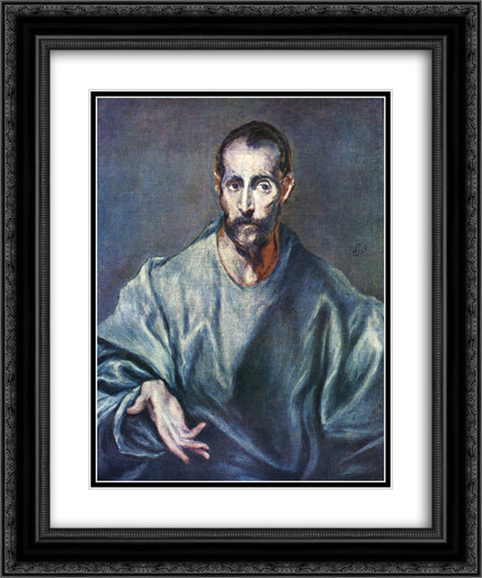 St. Jacobus 20x24 Black Ornate Wood Framed Art Print Poster with Double Matting by El Greco