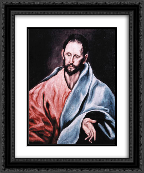 St. James the Less 20x24 Black Ornate Wood Framed Art Print Poster with Double Matting by El Greco