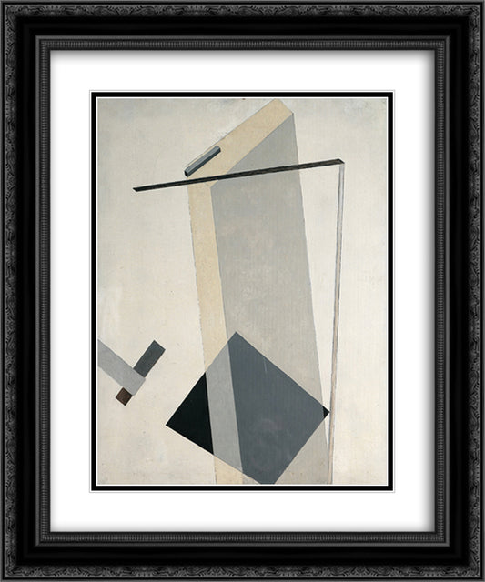 Proun 30 20x24 Black Ornate Wood Framed Art Print Poster with Double Matting by Lissitzky, El