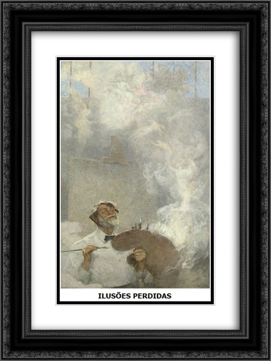 Ilusoes Perdidas 18x24 Black Ornate Wood Framed Art Print Poster with Double Matting by Visconti, Eliseu