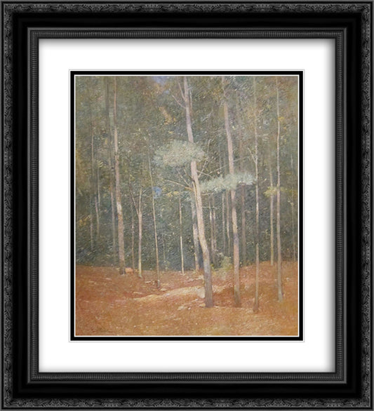 Landscape 20x22 Black Ornate Wood Framed Art Print Poster with Double Matting by Carlsen, Emil