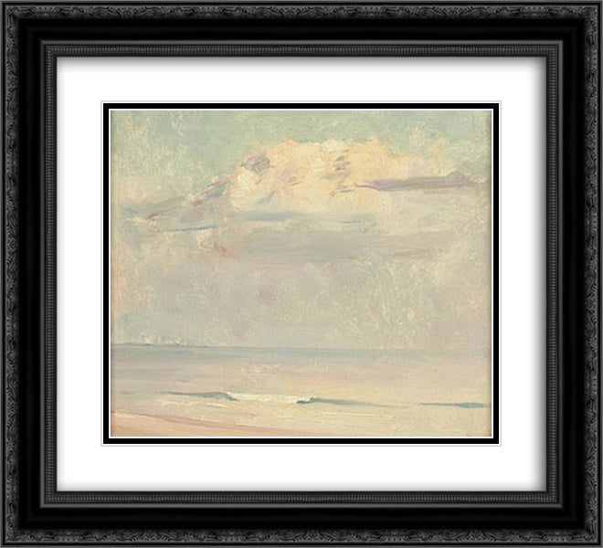 Study of Clouds 22x20 Black Ornate Wood Framed Art Print Poster with Double Matting by Carlsen, Emil