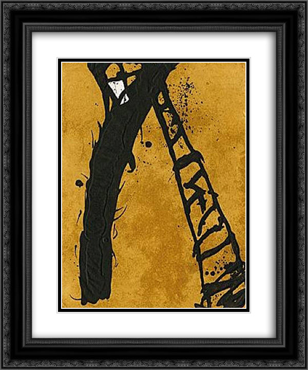 211990 20x24 Black Ornate Wood Framed Art Print Poster with Double Matting by Schumacher, Emil