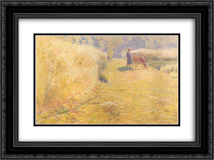 Summer 24x18 Black Ornate Wood Framed Art Print Poster with Double Matting by Claus, Emile