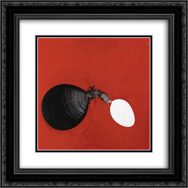 Il cordone ombelicale 20x20 Black Ornate Wood Framed Art Print Poster with Double Matting by Scanavino, Emilio