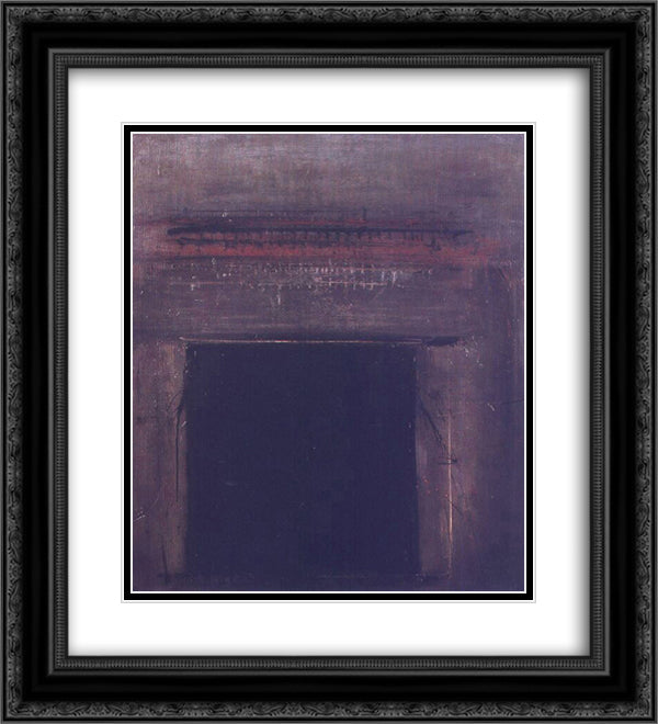 Presenza 20x22 Black Ornate Wood Framed Art Print Poster with Double Matting by Scanavino, Emilio