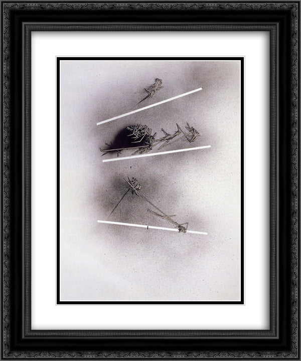 Scherzo ritmico I 20x24 Black Ornate Wood Framed Art Print Poster with Double Matting by Scanavino, Emilio