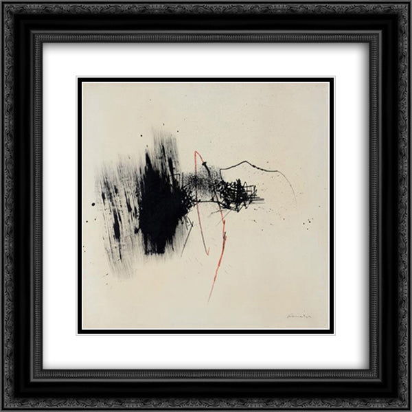 Tramature 20x20 Black Ornate Wood Framed Art Print Poster with Double Matting by Scanavino, Emilio