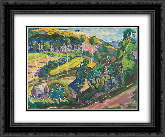 Brittany Landscape 24x20 Black Ornate Wood Framed Art Print Poster with Double Matting by Carr, Emily