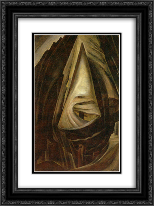 Grey 18x24 Black Ornate Wood Framed Art Print Poster with Double Matting by Carr, Emily