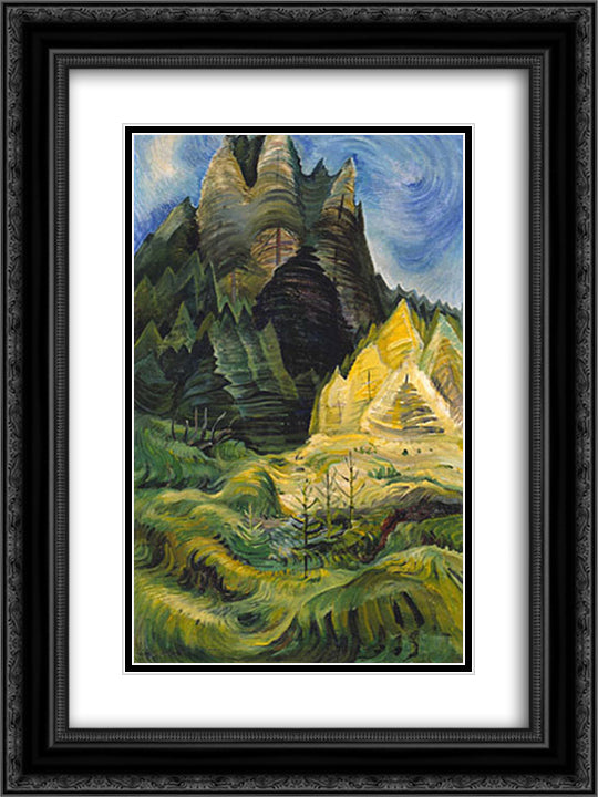 Reforestation 18x24 Black Ornate Wood Framed Art Print Poster with Double Matting by Carr, Emily