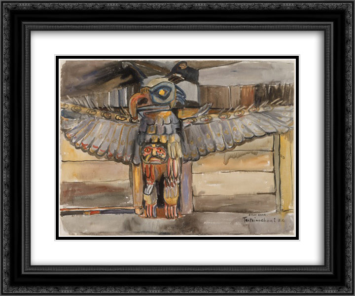 Tsatsisnukomi, B.C. 24x20 Black Ornate Wood Framed Art Print Poster with Double Matting by Carr, Emily