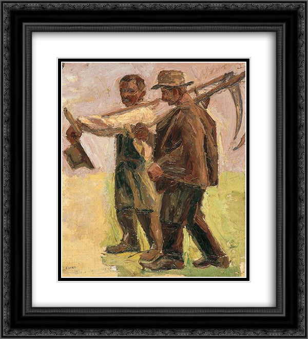 Mowers 20x22 Black Ornate Wood Framed Art Print Poster with Double Matting by Zairis, Emmanuel