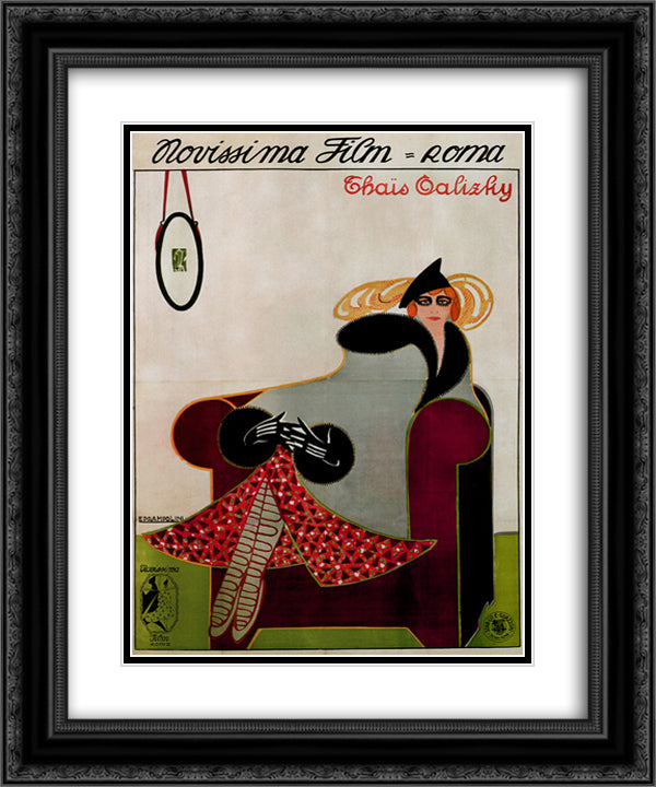 Thais Talizky 20x24 Black Ornate Wood Framed Art Print Poster with Double Matting by Prampolini, Enrico