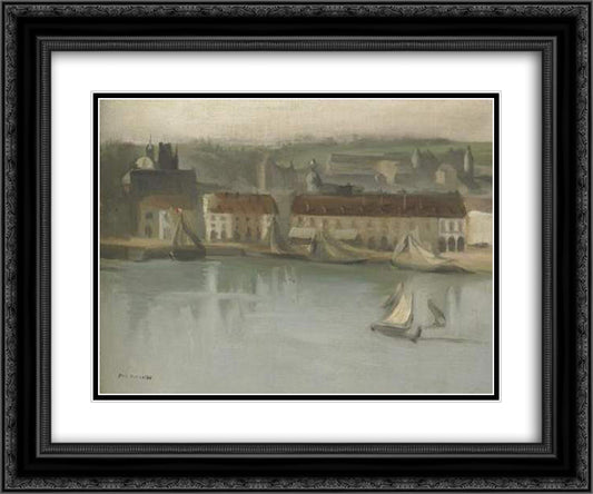 The Front Port 24x20 Black Ornate Wood Framed Art Print Poster with Double Matting by Gonzales, Eva