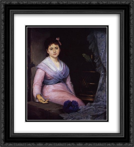 The Indolence 20x22 Black Ornate Wood Framed Art Print Poster with Double Matting by Gonzales, Eva