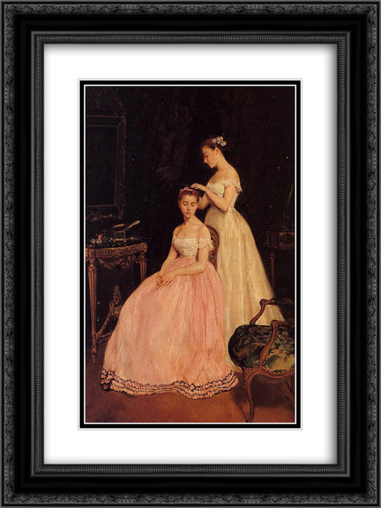 The Toilet 18x24 Black Ornate Wood Framed Art Print Poster with Double Matting by Gonzales, Eva