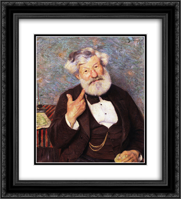 Portrait of the Doctor 20x22 Black Ornate Wood Framed Art Print Poster with Double Matting by Zandomeneghi, Federico