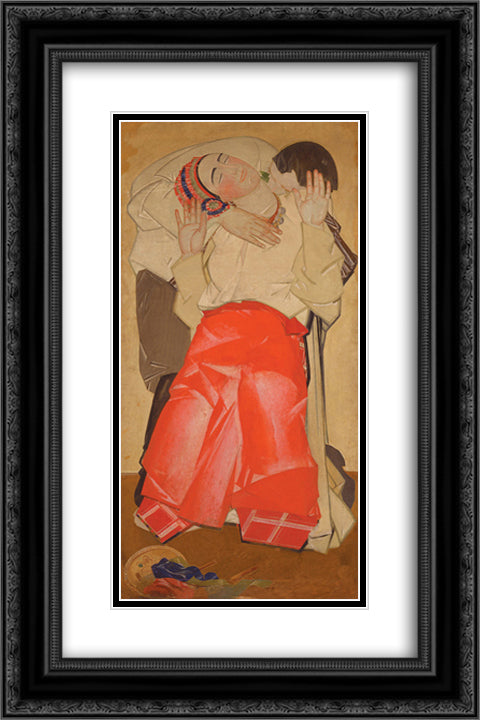 Life (triptych) - Love 16x24 Black Ornate Wood Framed Art Print Poster with Double Matting by Krychevsky, Fedir