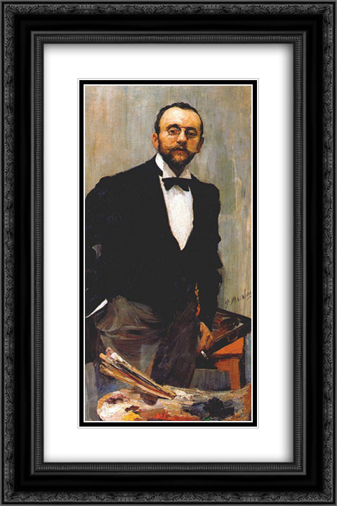 The artist Igor Grabar 16x24 Black Ornate Wood Framed Art Print Poster with Double Matting by Malyavin, Filipp