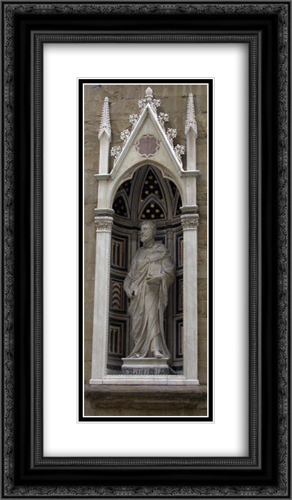 Saint Peter 14x24 Black Ornate Wood Framed Art Print Poster with Double Matting by Brunelleschi, Filippo