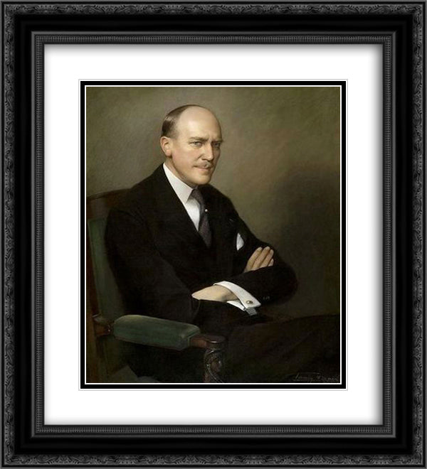 Portrait of Arthur Martin 20x22 Black Ornate Wood Framed Art Print Poster with Double Matting by Baes, Firmin