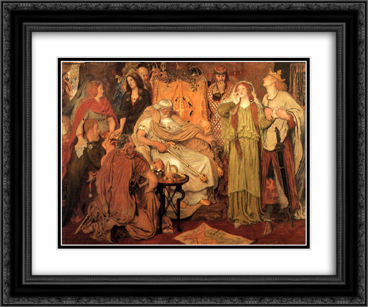 Cordelia's Portion 24x20 Black Ornate Wood Framed Art Print Poster with Double Matting by Brown, Ford Madox