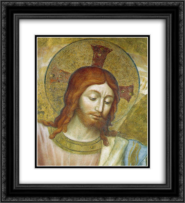 Christ the Judge (detali) 20x22 Black Ornate Wood Framed Art Print Poster with Double Matting by Angelico, Fra