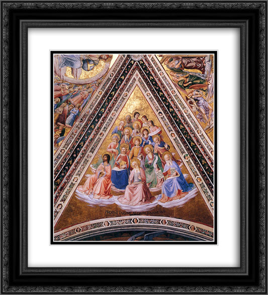 Prophets 20x22 Black Ornate Wood Framed Art Print Poster with Double Matting by Angelico, Fra