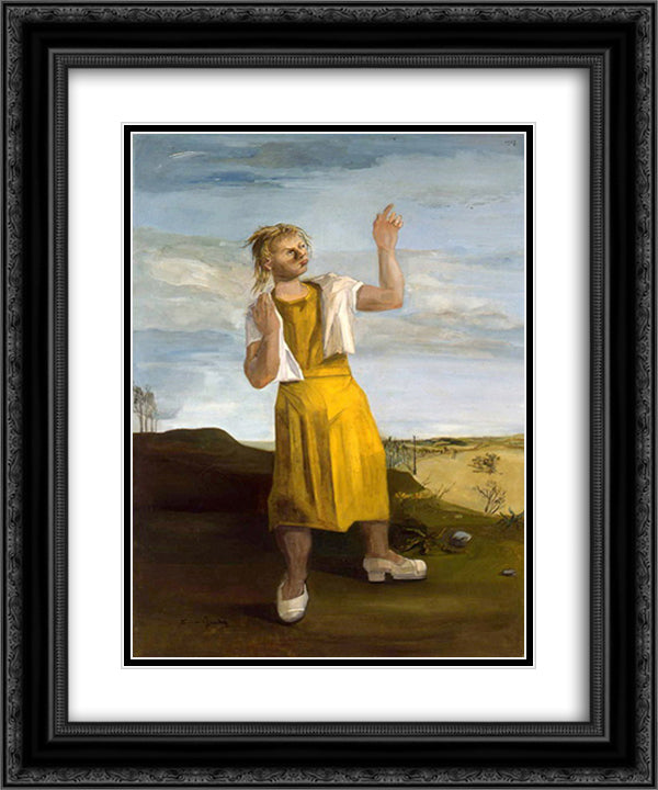 Le printemps 20x24 Black Ornate Wood Framed Art Print Poster with Double Matting by Gruber, Francis